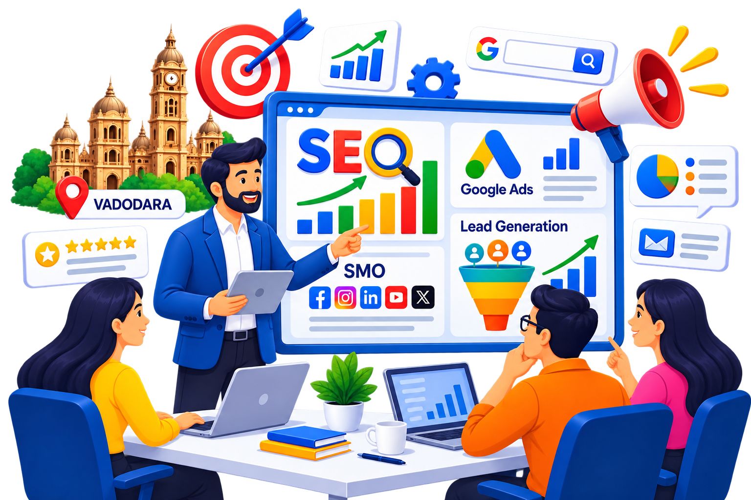 Digital Marketing Company in Vadodara: The Complete Guide to SEO, Google Ads, SMO & Lead Generation